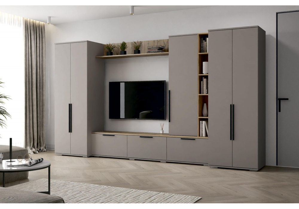 ТВ-тумба Woodville Филеста кашемир, дуб вотан