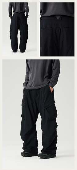 Брюки Nothomme Blue Plaid Fleece-Lined Wide-Leg Cargo Pants