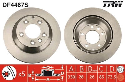 TRW - DF4487S-TRW - Brake Disc