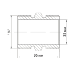 Ниппель 1 1/4'' нар/нар VRT® никель