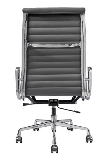 Офисное кресло Eames Ribbed EA 119 кожа графит