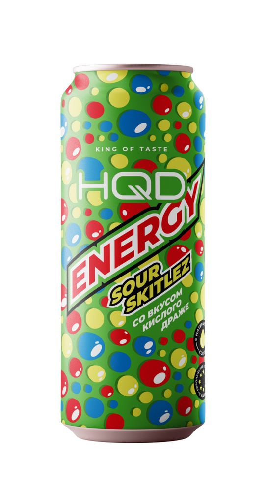 Энергетик HQD - Sour Skitlez, 450 мл