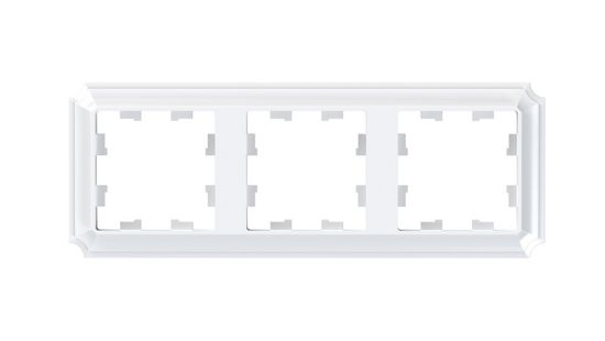 ATLASDESIGN ANTIQUE 3-постовая РАМКА, универсальная, БЕЛЫЙ