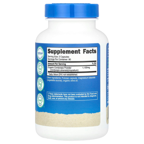 Nutricost, Гриб кордицепс, 180 капсул (550 мг в 1 капсуле)