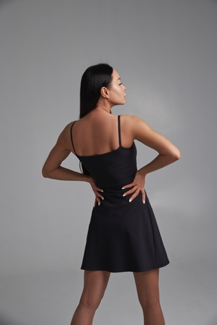 Платье теннисное Rib Black