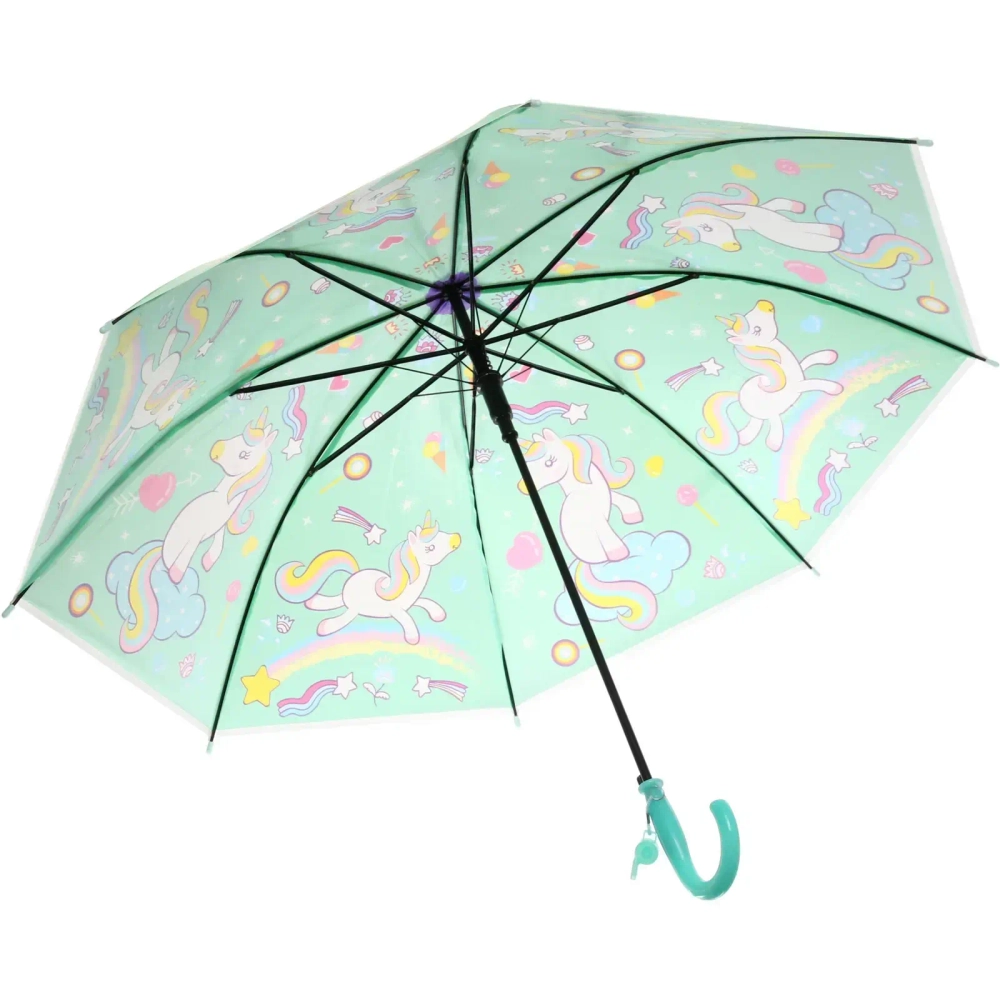 Зонт детский полуавтомат «Ultramarine - Единорожек на луне», 8 спиц, d-85см, длина в слож. виде 68см ●
