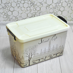 Контейнер 35л "Уличное кафе" слоновая кость