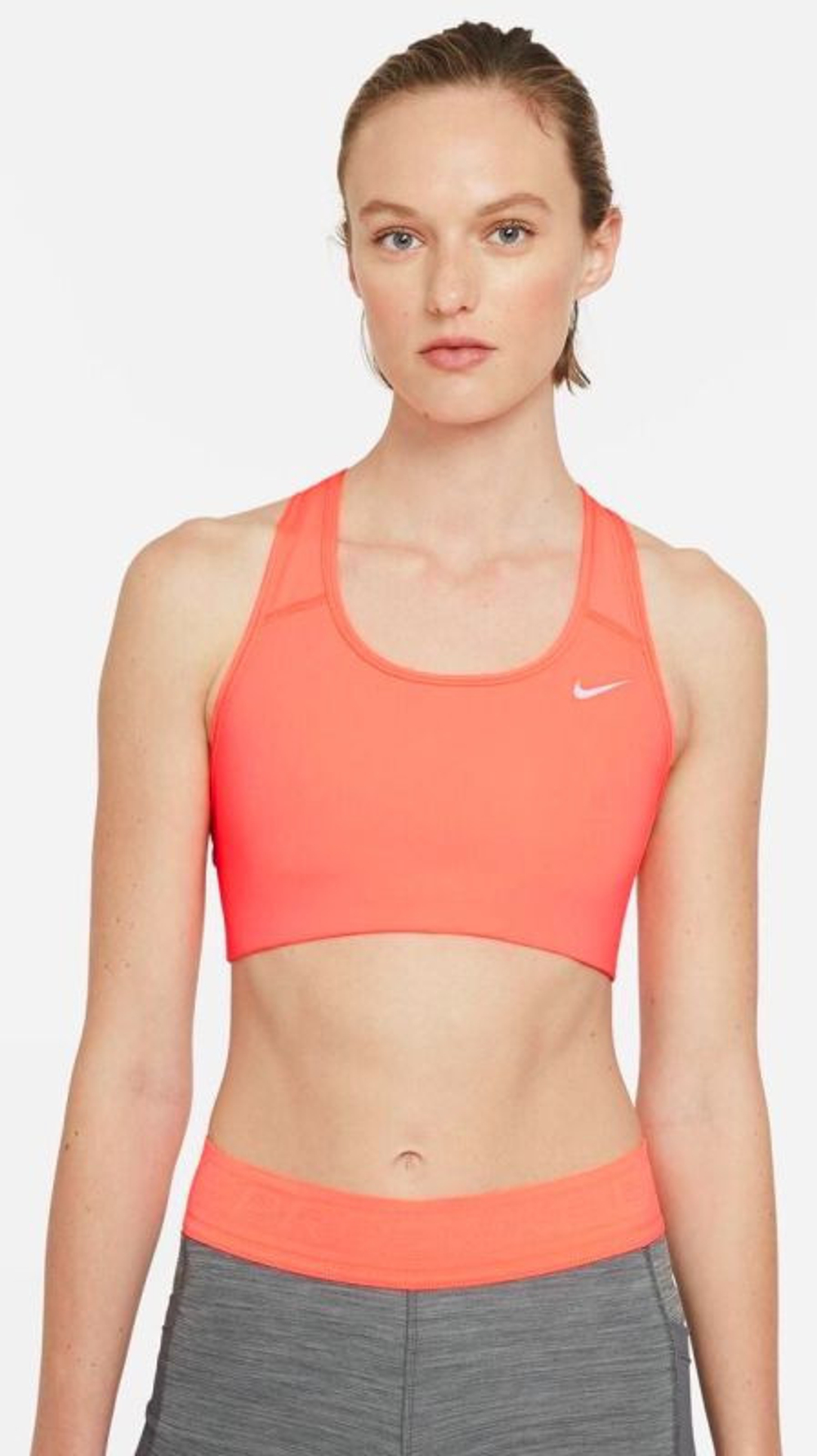 ТОП теннисный Nike Swoosh Bra Non Pad W - bright mango/white