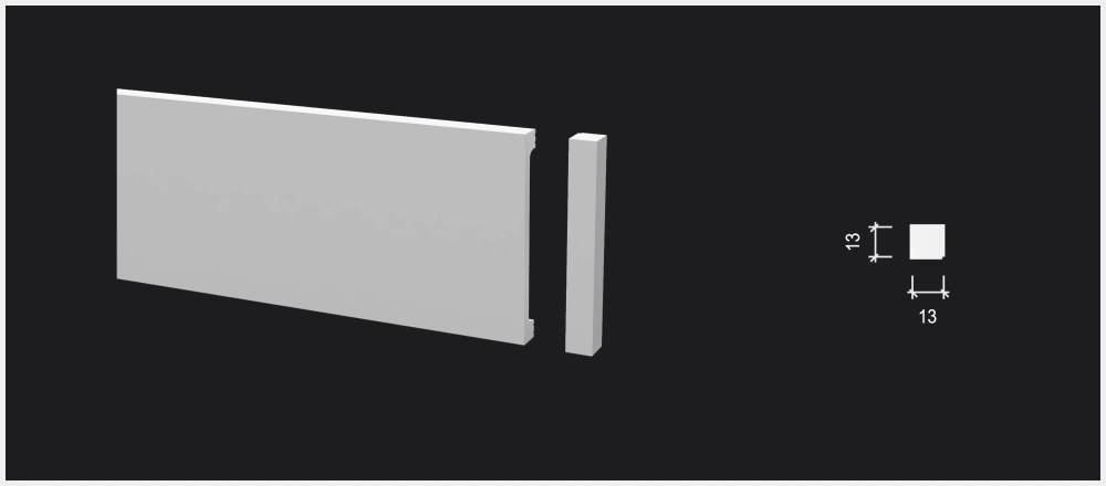 Комплектующий элемент DD709/U6 для плинтуса - конверт в стену влево