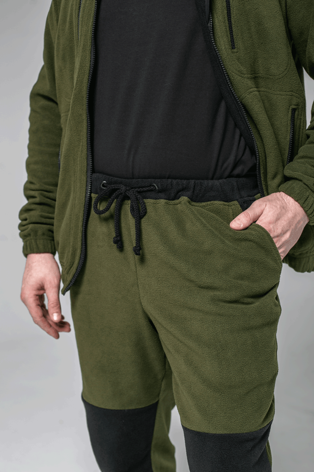 Флисовые брюки мужские комби