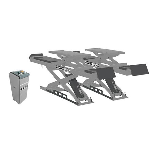 KraftWell (KRW45WA-LT) Подъемник ножничный г/п 4500 кг заглубляемый, платформы для сход-развала с подъемником второго уровня
