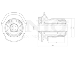 Сайлентблок задней балки UNIO RMP-20447