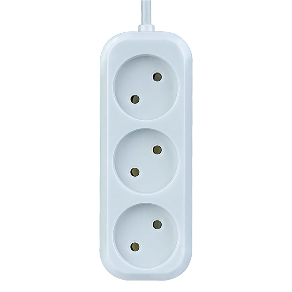 Удлинитель без зазем Perfeo 3 роз 3 м White