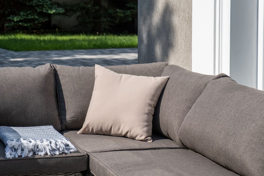 "Лунго" трансформирующаяся лаунж-зона из искусственного ротанга, цвет бежевый