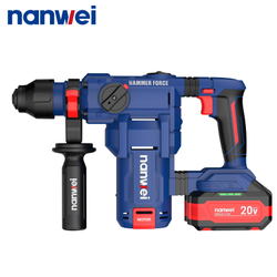 Аккумуляторный перфоратор Nanwei NW-H8281 (20V, 4 Дж, SDS-Plus, 2 АКБ 6 Ач)