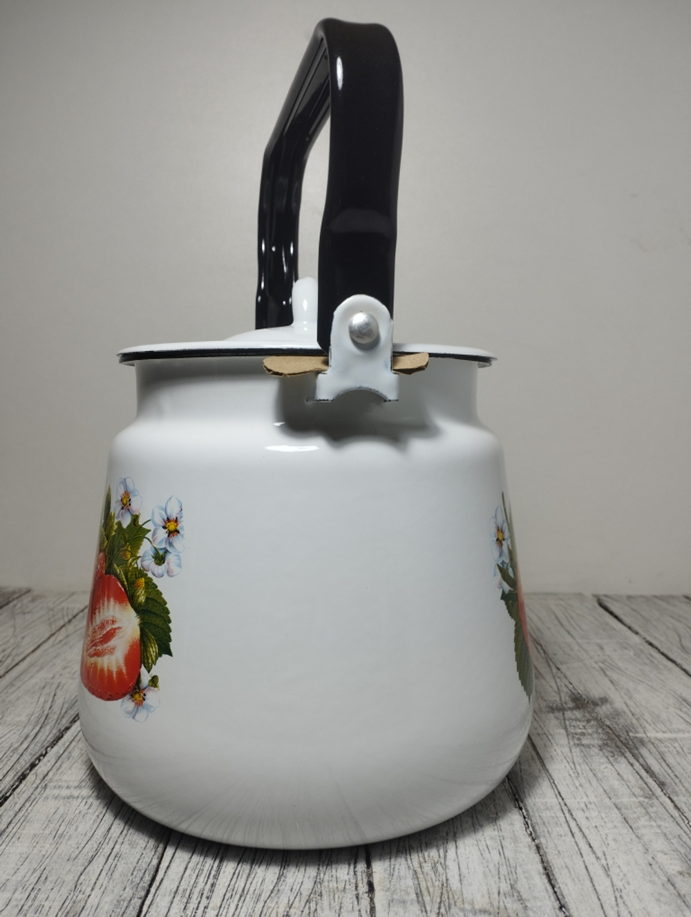 Чайник 3,5л с рисунком Клубника садовая белый 1с26с
