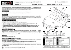 Защита картера и КПП Sheriff для Suzuki Swift III 2004-2011 арт.23.0827