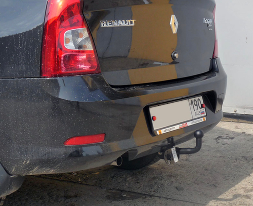 Фаркоп на RENAULT LOGAN DACIA (2004-2015) (без электрики, паспорт/сертификат в комплекте) Автос.RN 12