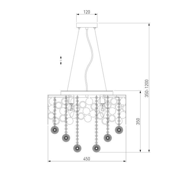 Подвесная люстра Eurosvet Lianna 10123/6 золото/прозрачный хрусталь Strotskis Smart