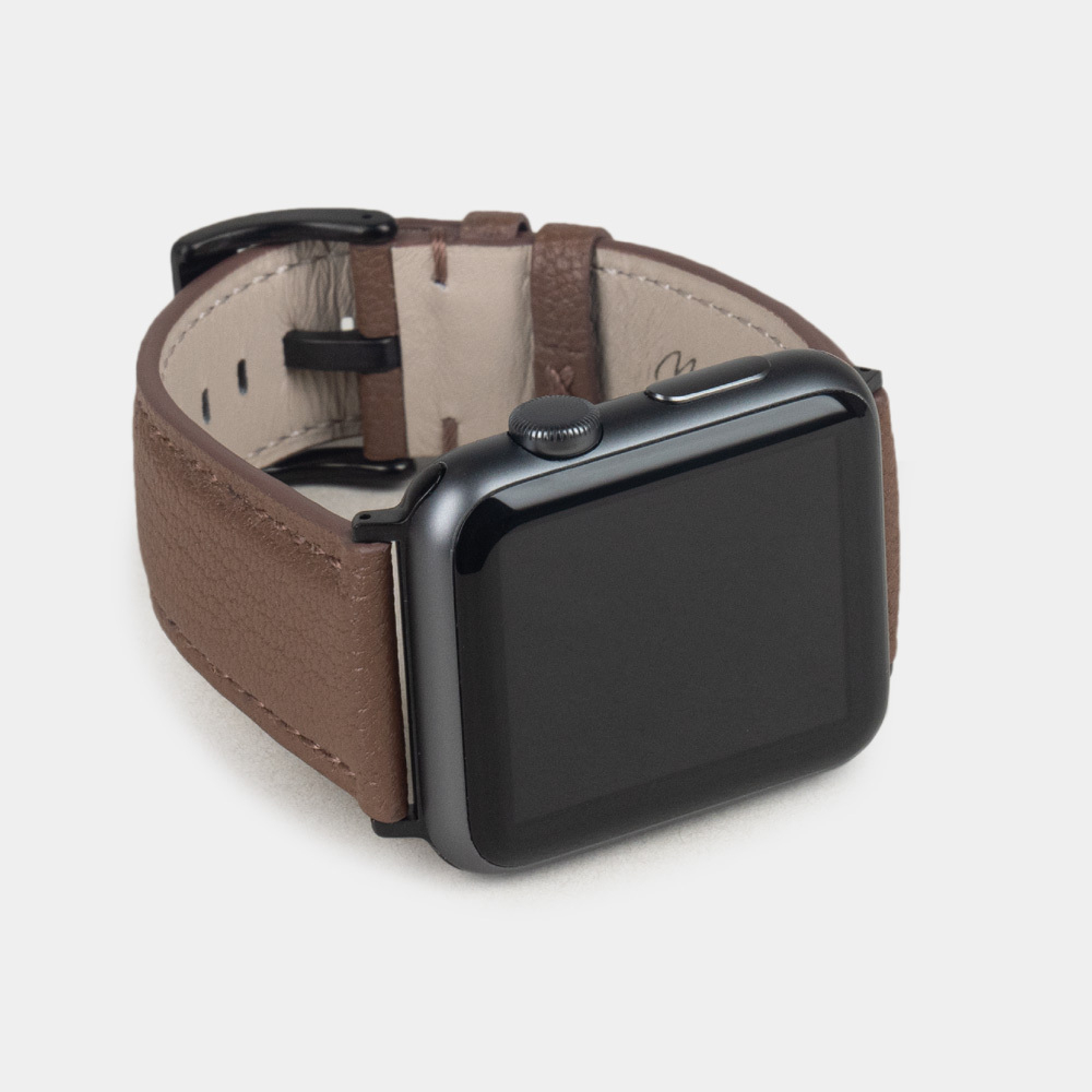 Ремешок для Apple Watch 40/41/42 mm из кожи козы, коричневого цвета