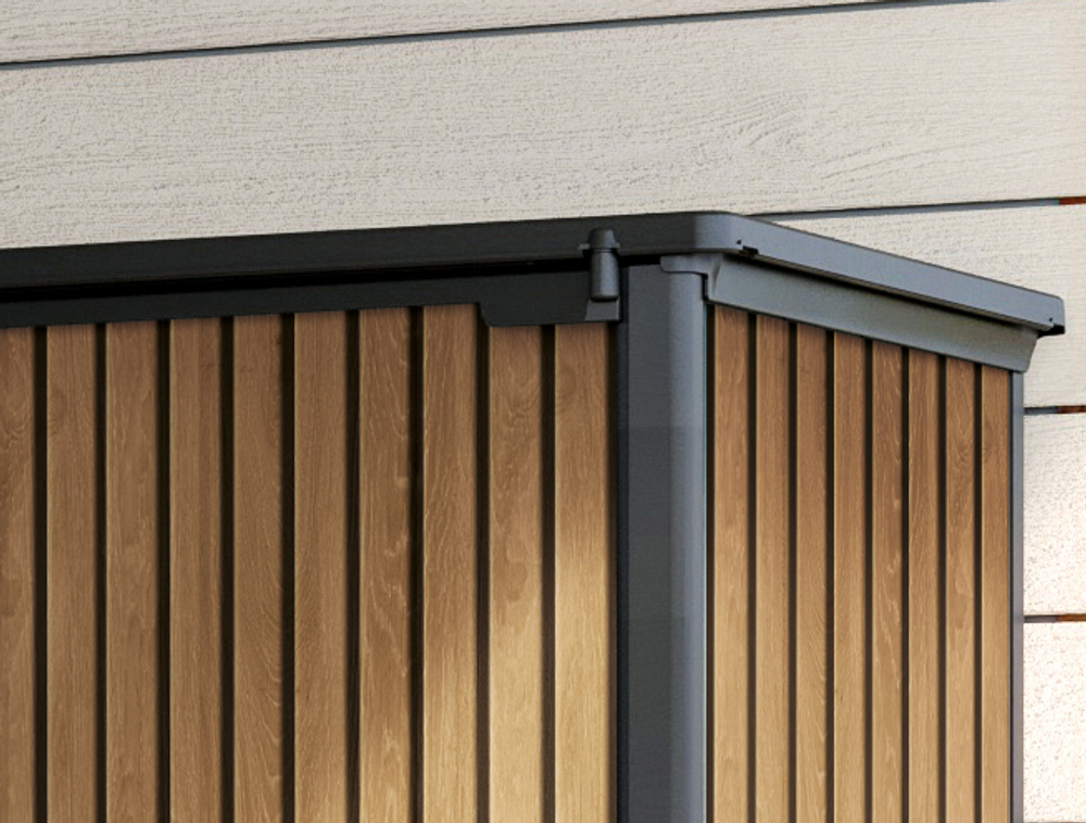 Уличный шкаф пластиковый Keter Deco Vertical 1400 л narrow brown