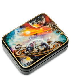 Народные промыслы ШК-55/189 Шкатулка «Космос» исп. Маркова Т.