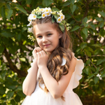 Ободок «Ромашки», в белом цвете