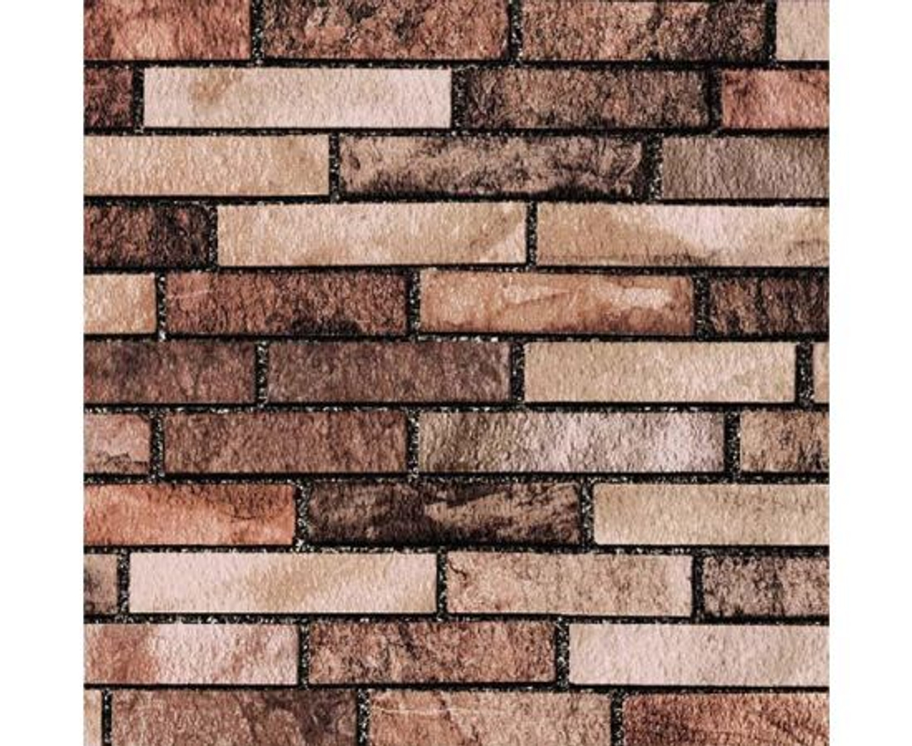 пленка самоклеящаяся 0,45х2м, кирпич коричневый