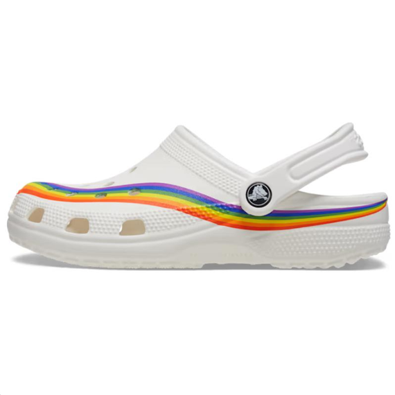 Crocs Classic Rainbow Dye Clog 'White'