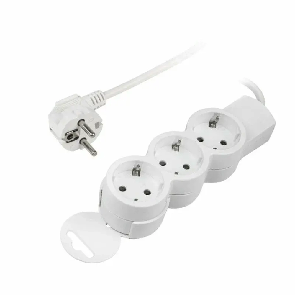 Удлинитель 3-розетки 1,5-метра Заземление 10А 2300.0 Вт 