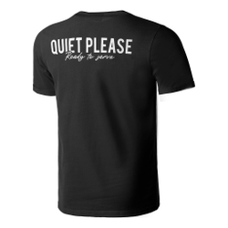 Мужское теннисное поло Quiet Please Ready To Serve T-Shirt Men - Black, White