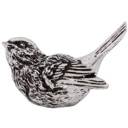 Ручка мебельная Птичка Терра левая Античное серебро