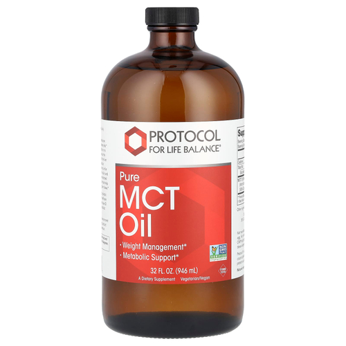 Protocol for Life Balance, чистое масло MCT, 14 г, 946 мл (32 жидк. унции)