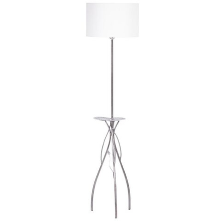 Светильник напольный торшер Нимфея с абажуром Винтаж-2 Белый