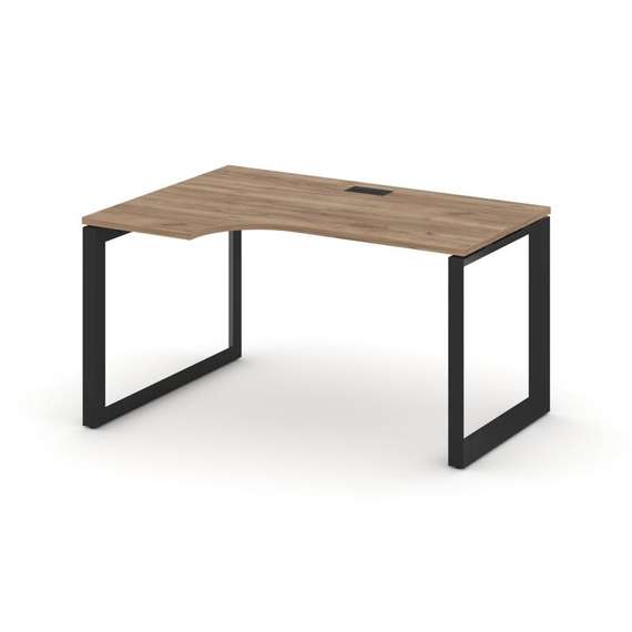 Style Project Стол рабочий эргономичный SN-59O.SPA-021(L) Дуб Табак/Металл Черный/Черный Заглушка 13
