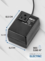Адаптер питания 220/110В. EASun Electric. Подключение приборов, работающих от 110В к сети 220В. Мощность до 100Вт.