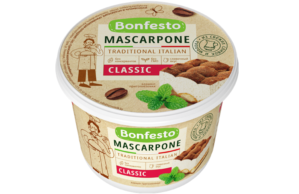 Сыр Маскарпоне "BONFESTO БОЛЬШОЙ 78% " (500гр/упак)