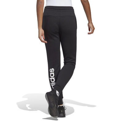 Женские теннисные брюки adidas Essentials Linear French Terry Cuffed Training Pants Women - Black, White