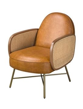 Коричневое кожаное кресло модель 5162