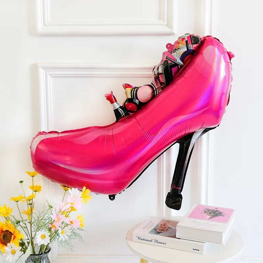 Фигура 31'' Туфелька, Розовый, Голография Fl