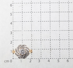 "Лебедушка"  кольцо в золотом покрытии из коллекции "Леди" от Jenavi