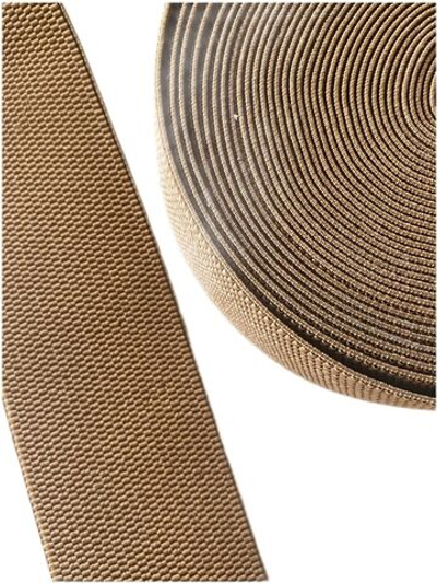 Резинка широкая 7 см цветная (бежевый) эластичная декоративная лента для поясов, одежды и рукоделия 1 м