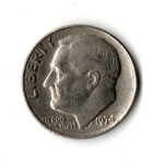 США 1 дайм (10 центов) 1974 год Рузвельт