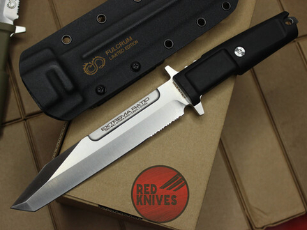 Нож Extrema Ratio Fulcrum - черная рукоять, светлый клинок сатин