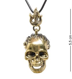 AM-1721 Подвеска «Череп» (латунь, янтарь)