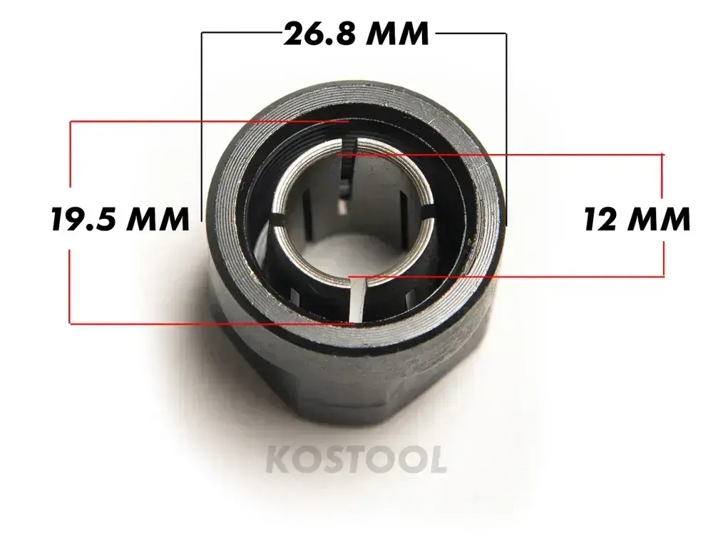 Цанга для фрезера 3612с 12 и 8 мм с гайкой