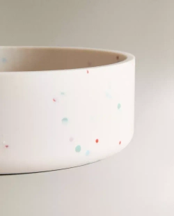 ZARA HOME ДЕТСКАЯ МИСКА ИЗ СИЛИКОНА С ПРИНТОМ В ГОРОШЕК, РАЗНОЦВЕТНЫЙ