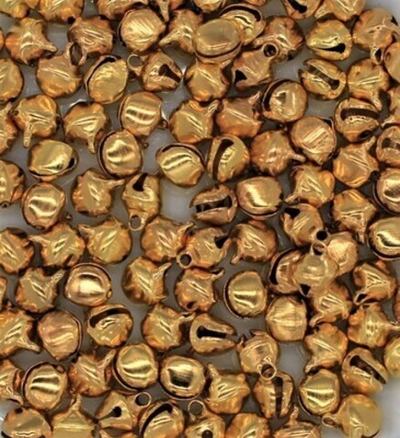Бубенцы металл 8 мм, тёмное золото