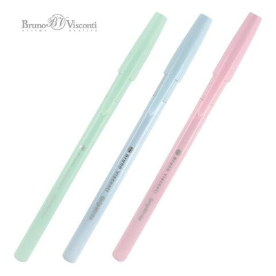 Ручка "GripWrite Zefir" шариковая 0.7 мм, синяя (3 цвета) (Bruno Visconti)