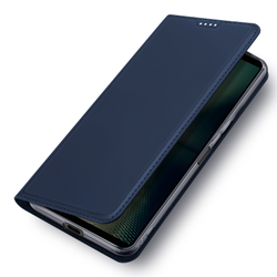 Чехол книжка из PU кожи синего цвета от Dux Ducis для смартфона Sony Xperia 1 VII (1-7), серия Skin Pro Series Case